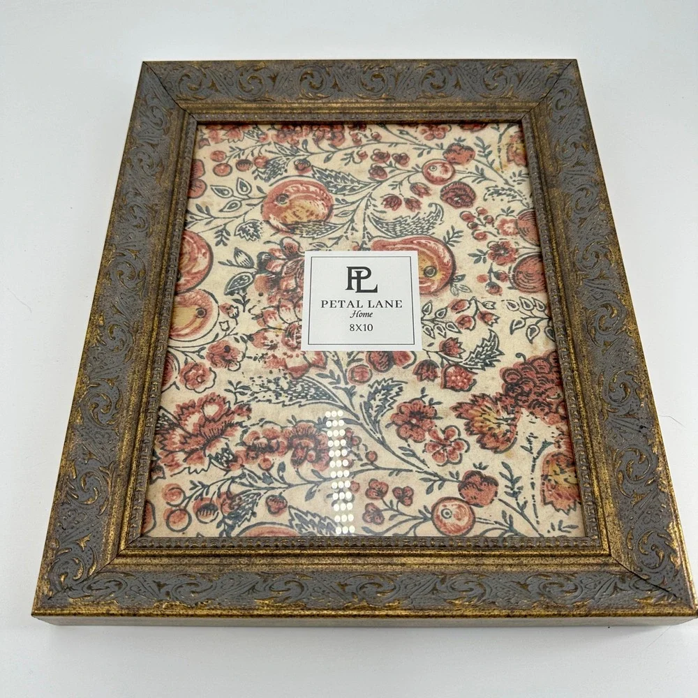 Petal Lane Home Ornate Bronze and Gold Scroll 8x10 Picture Frame